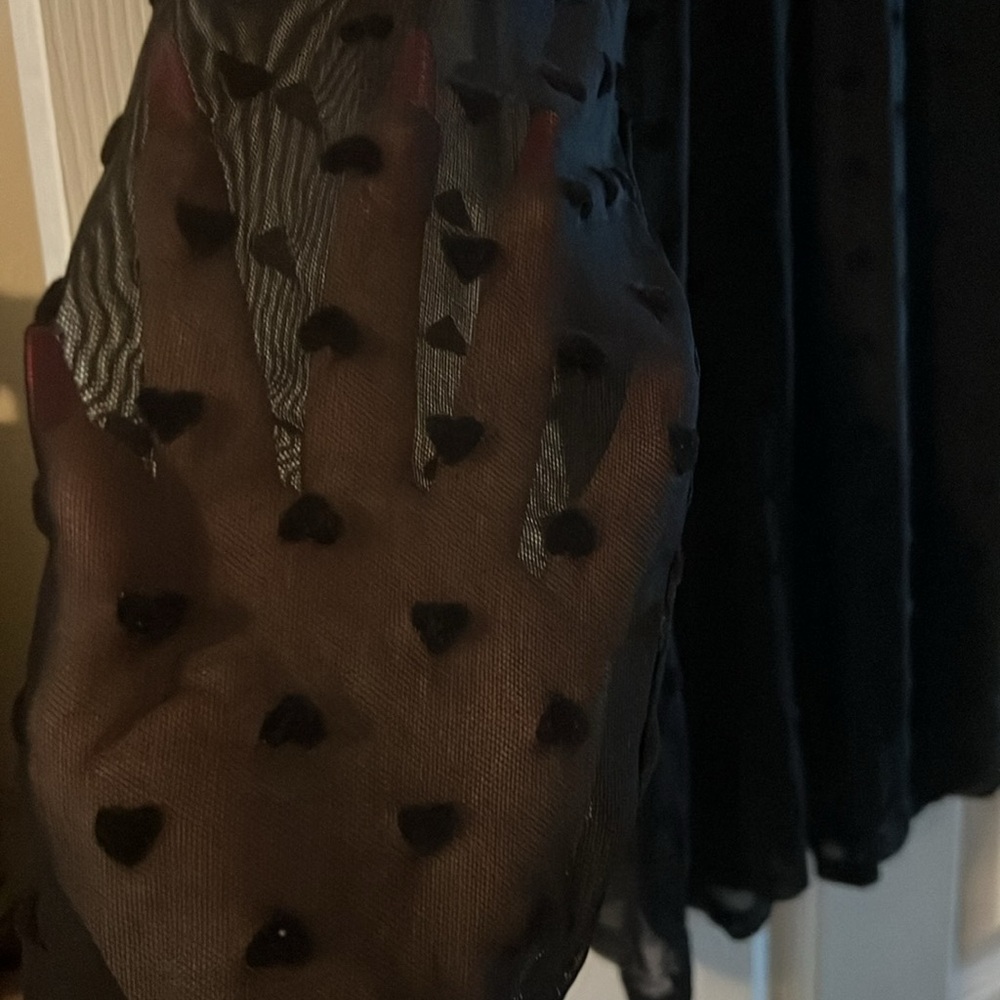 Brand new Lane Bryant sheer black top with hearts.